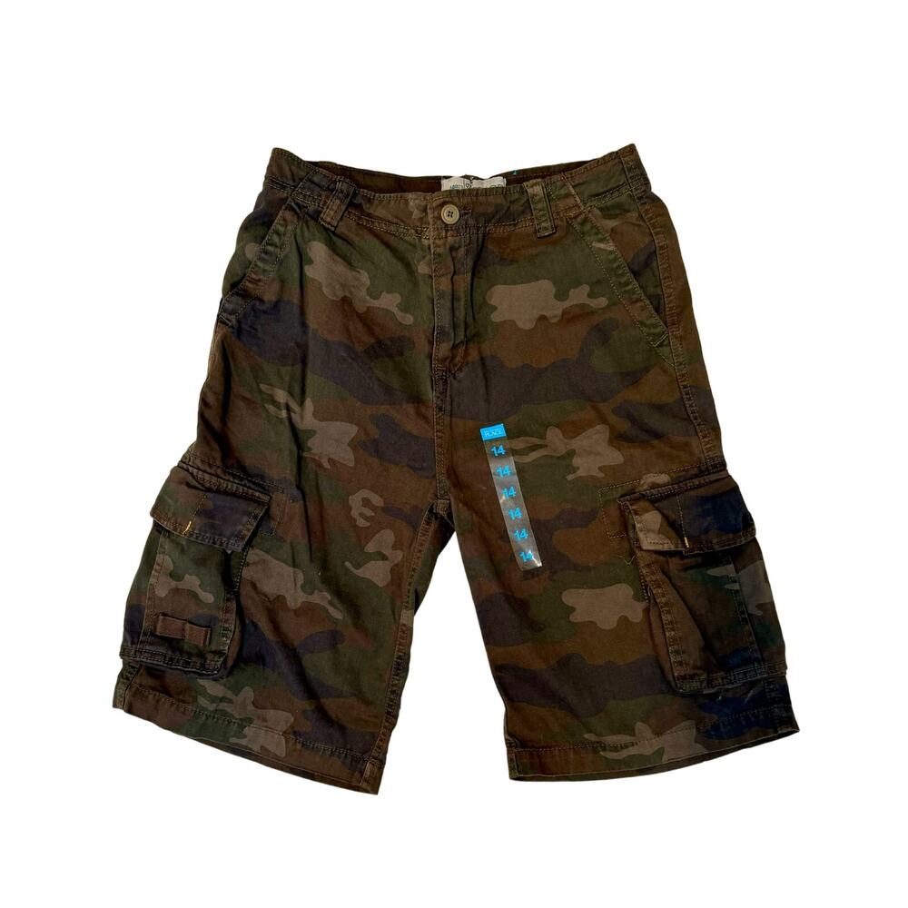 THE CHIlDRENS PLACE NWT CAMO CARGO SHORTS  boys size 14